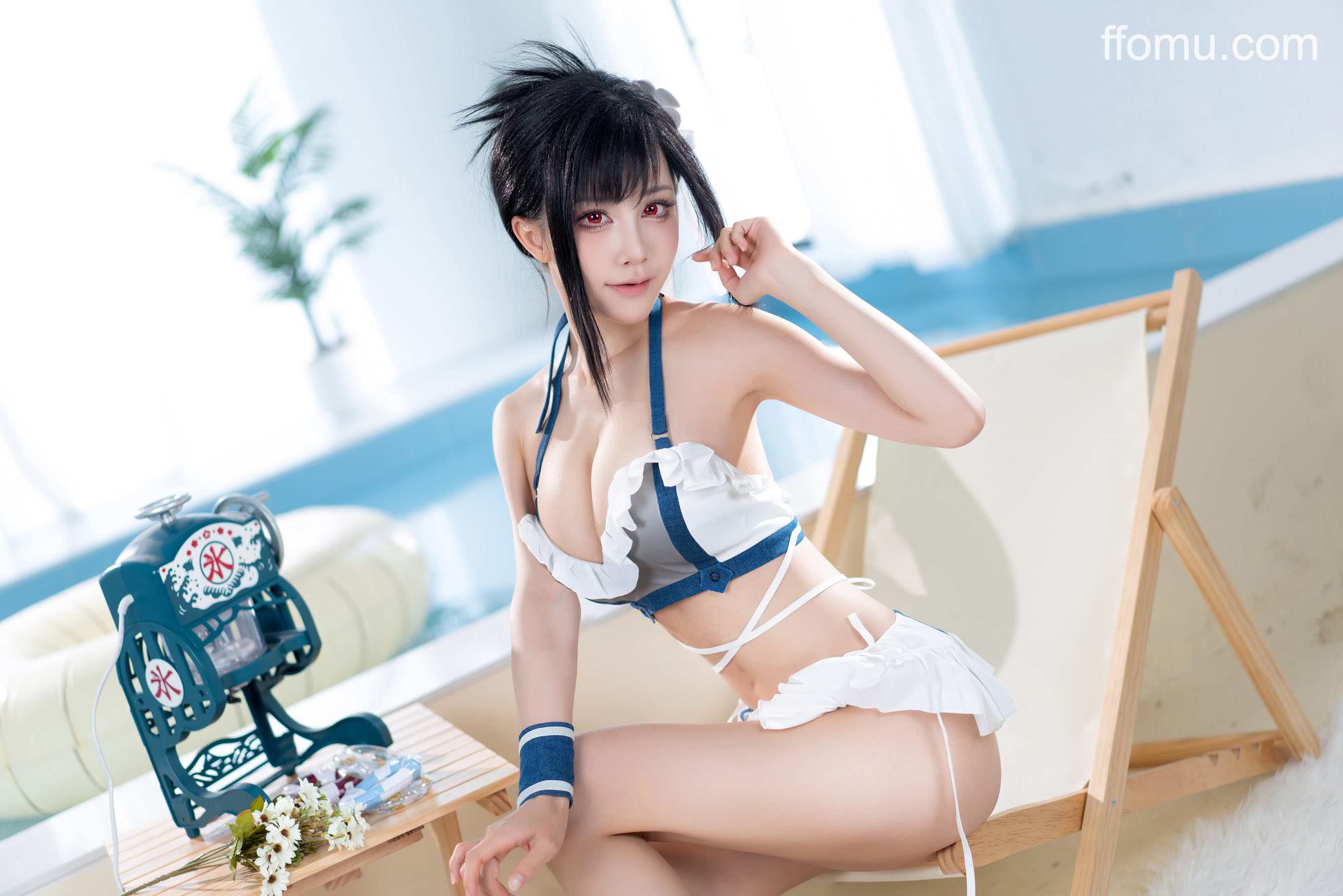 水淼Aqua cosplay Tifa Lockhart Swimsuit – Final Fantasy VII “109 photos”