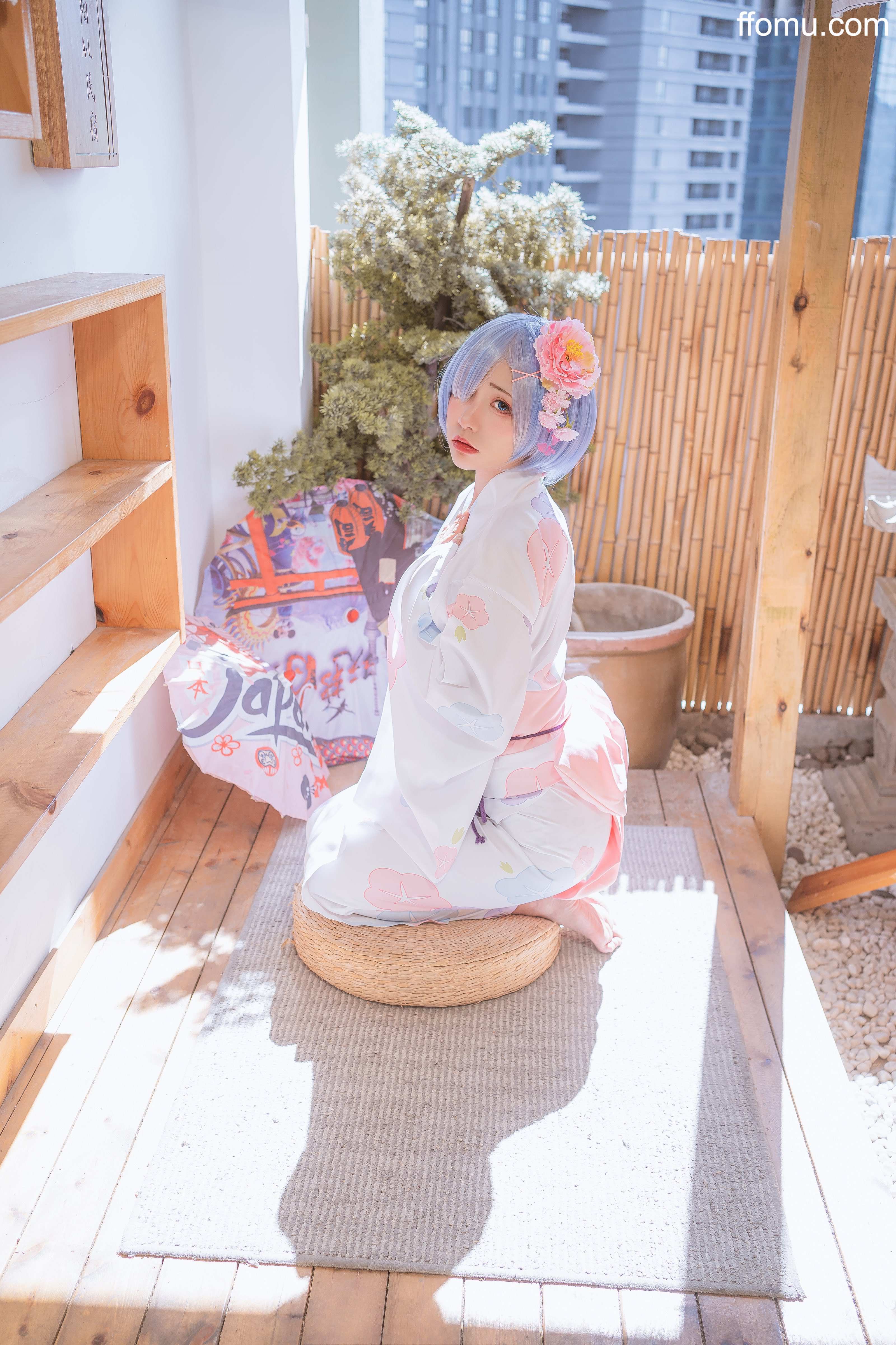 Nekokoyoshi (爆机少女喵小吉) and 金鱼kinngyo cosplay Rem and Ram – Re:Zero “103 photos and 4 videos”