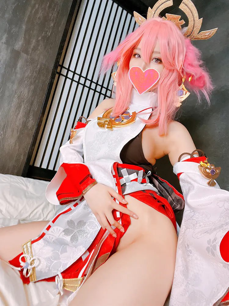 【コスプレ足コキ💜逆拘束】原神 八重神子 vol.01(18禁)