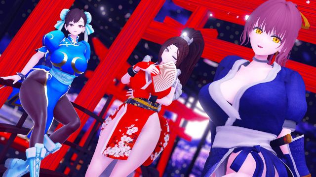 武道を嗜む三娘Ch〇n-Li K〇sumi Mai 〇hira〇ui dance