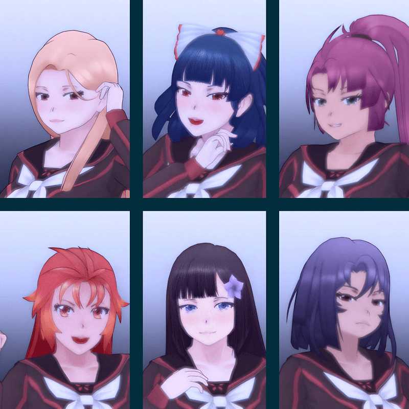 Yandere Simulator 1980's Girls