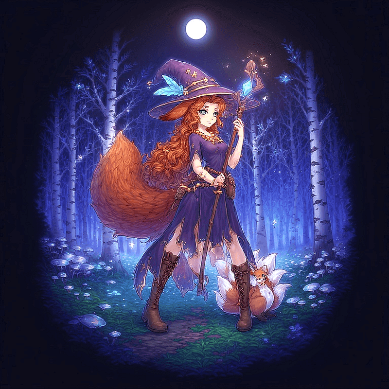 Judith "Hiiko" Auberia - The Kitsune-Tsuki Witch