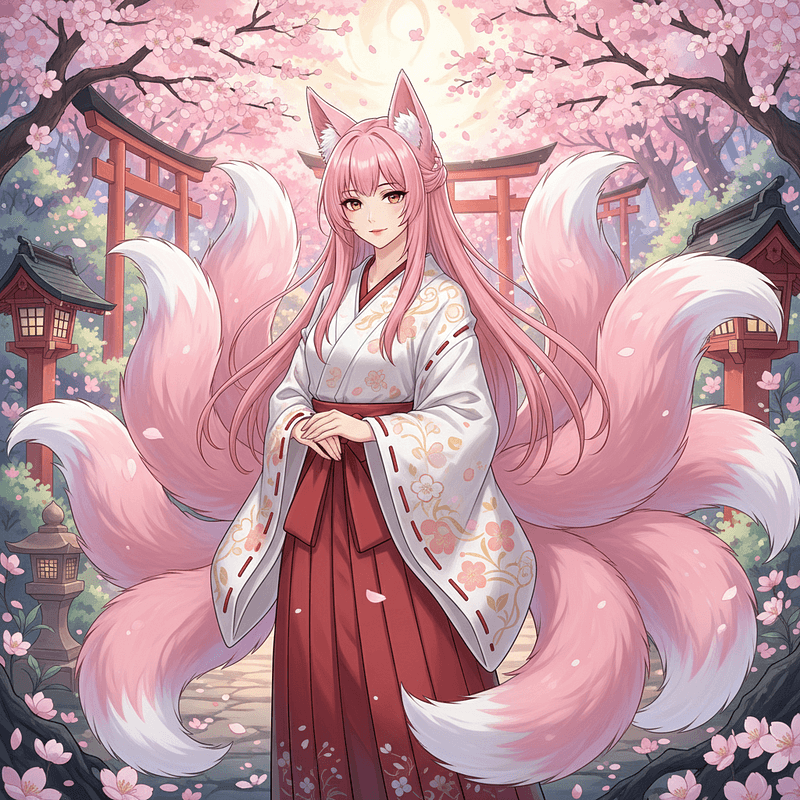 Momiji - A Nine-Tailed Kitsune