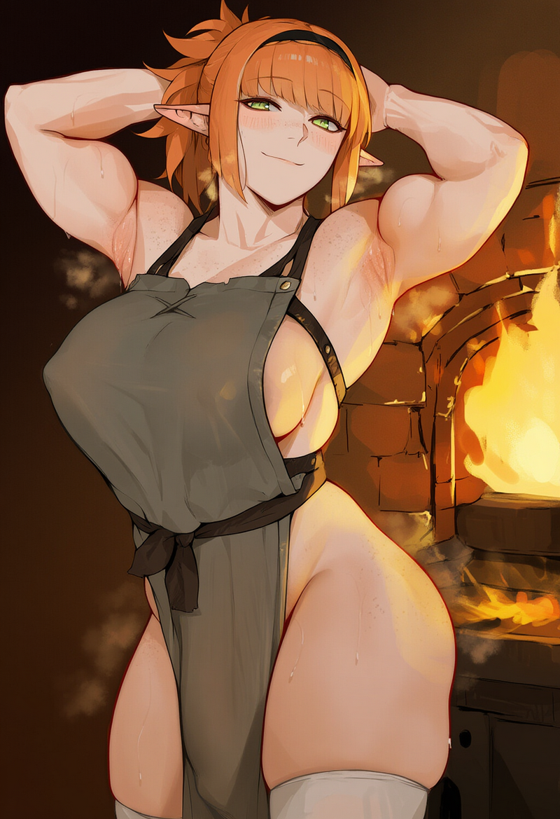 Pyrene | Thick Futanari Elven Blacksmith