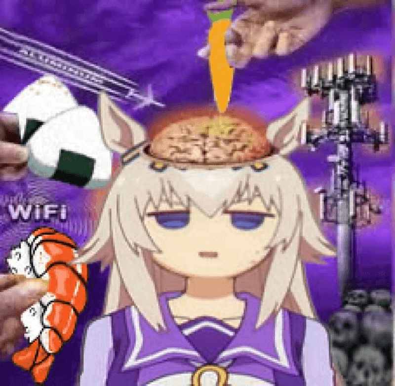 Oguri cap, the local fat punk, accidentally overdid her lunch and ate a shroom!!