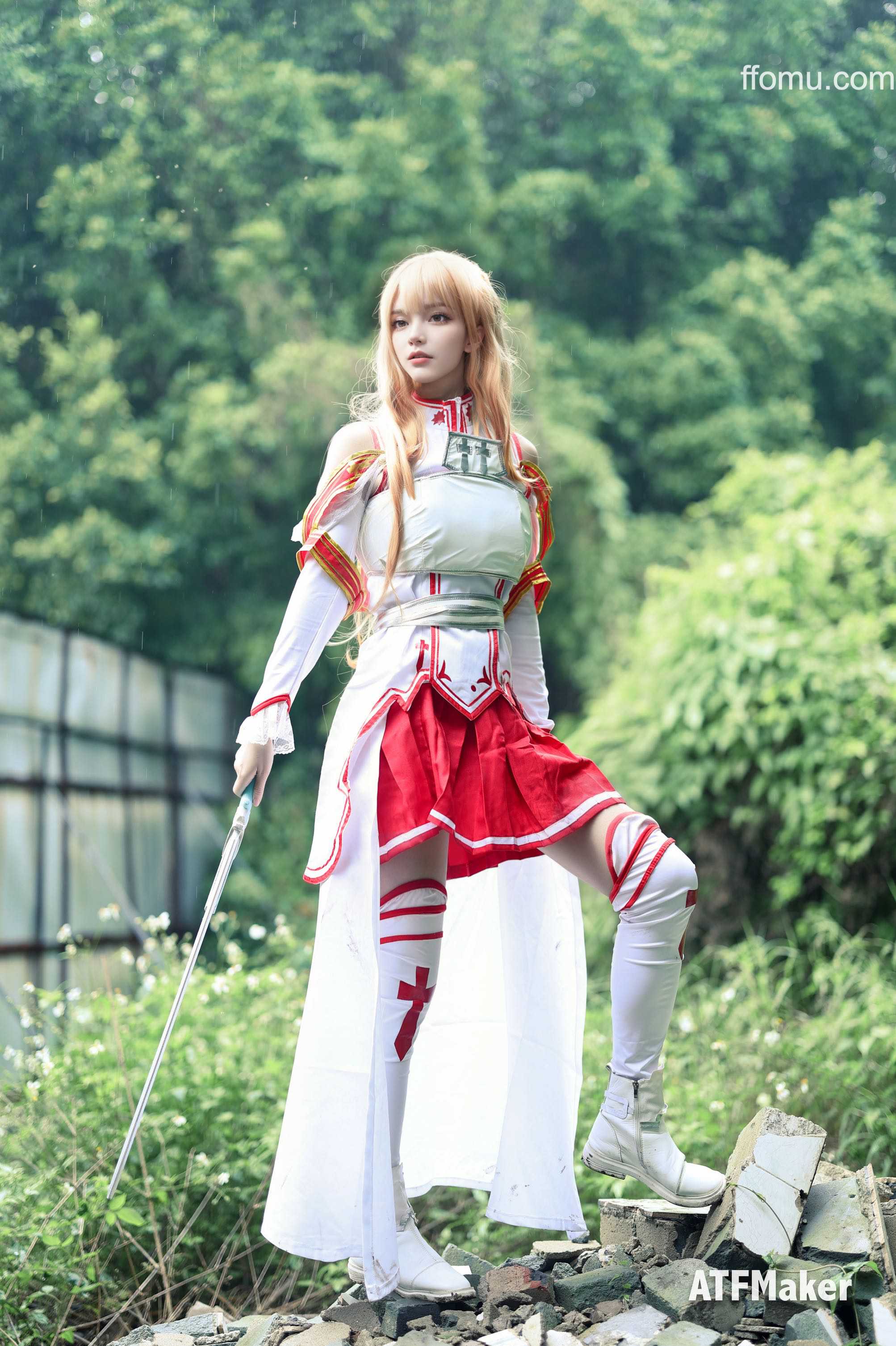 ATFM – Tsubaki cosplay Yuuki Asuna Battle – Sword Art Online