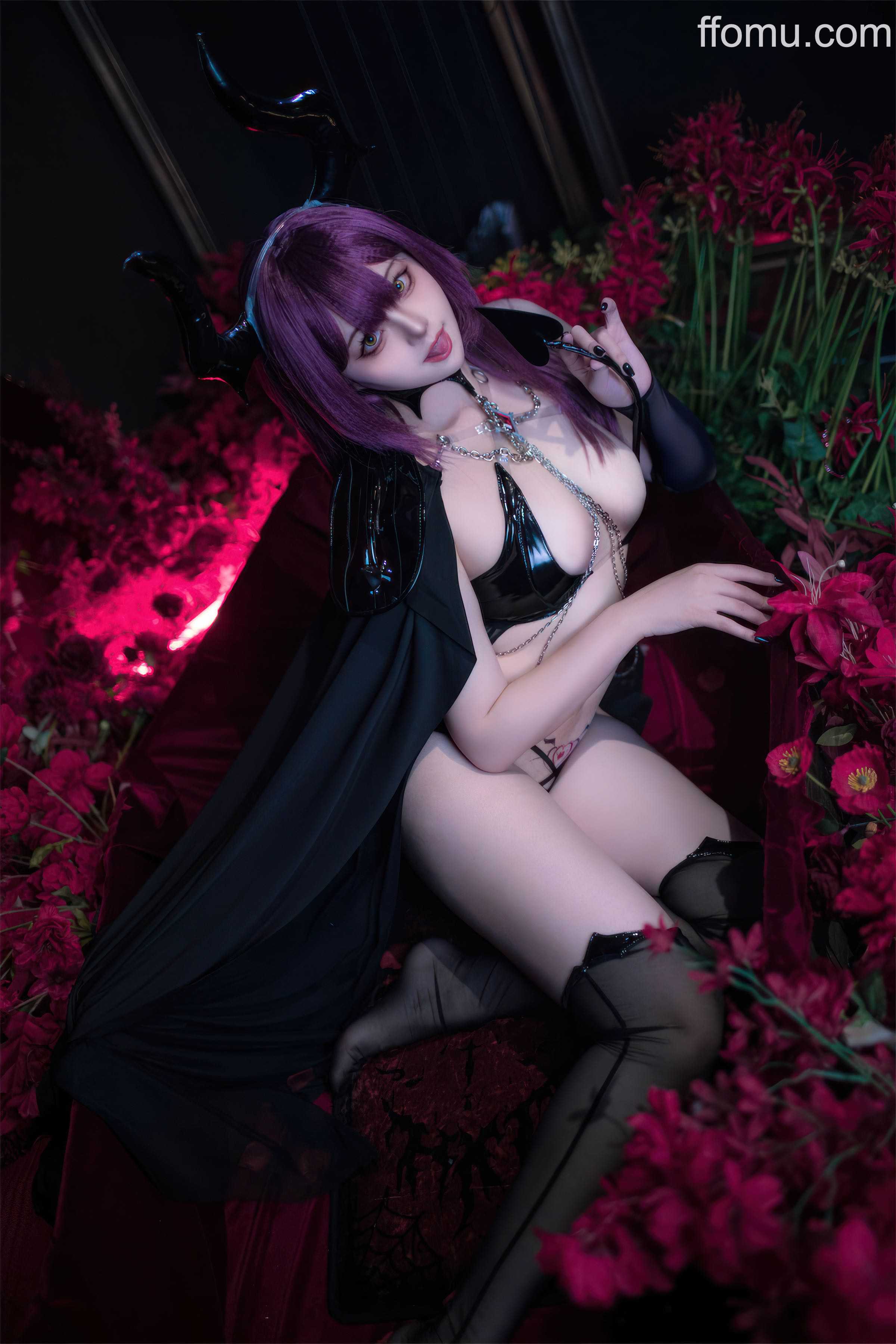 Natsuko夏夏子 cosplay Devonshire Halloween Succubus – Azur Lane