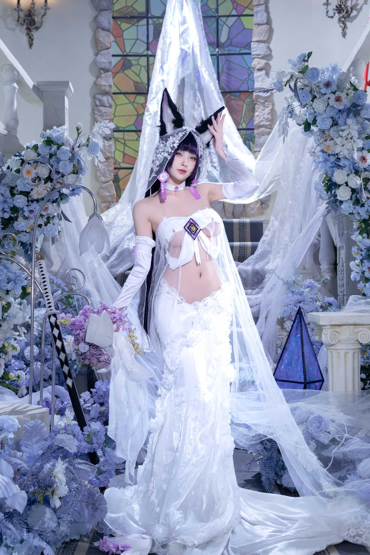 清水由乃 (Qsyn0101) cosplay Musashi Wisteria – Azur Lane “51 photos and 1 video”