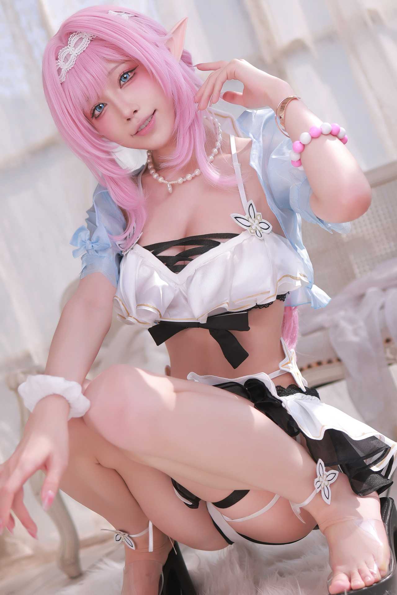 水淼Aqua cosplay Elysia Swimsuit – Honkai Impact 3 “52 photos”