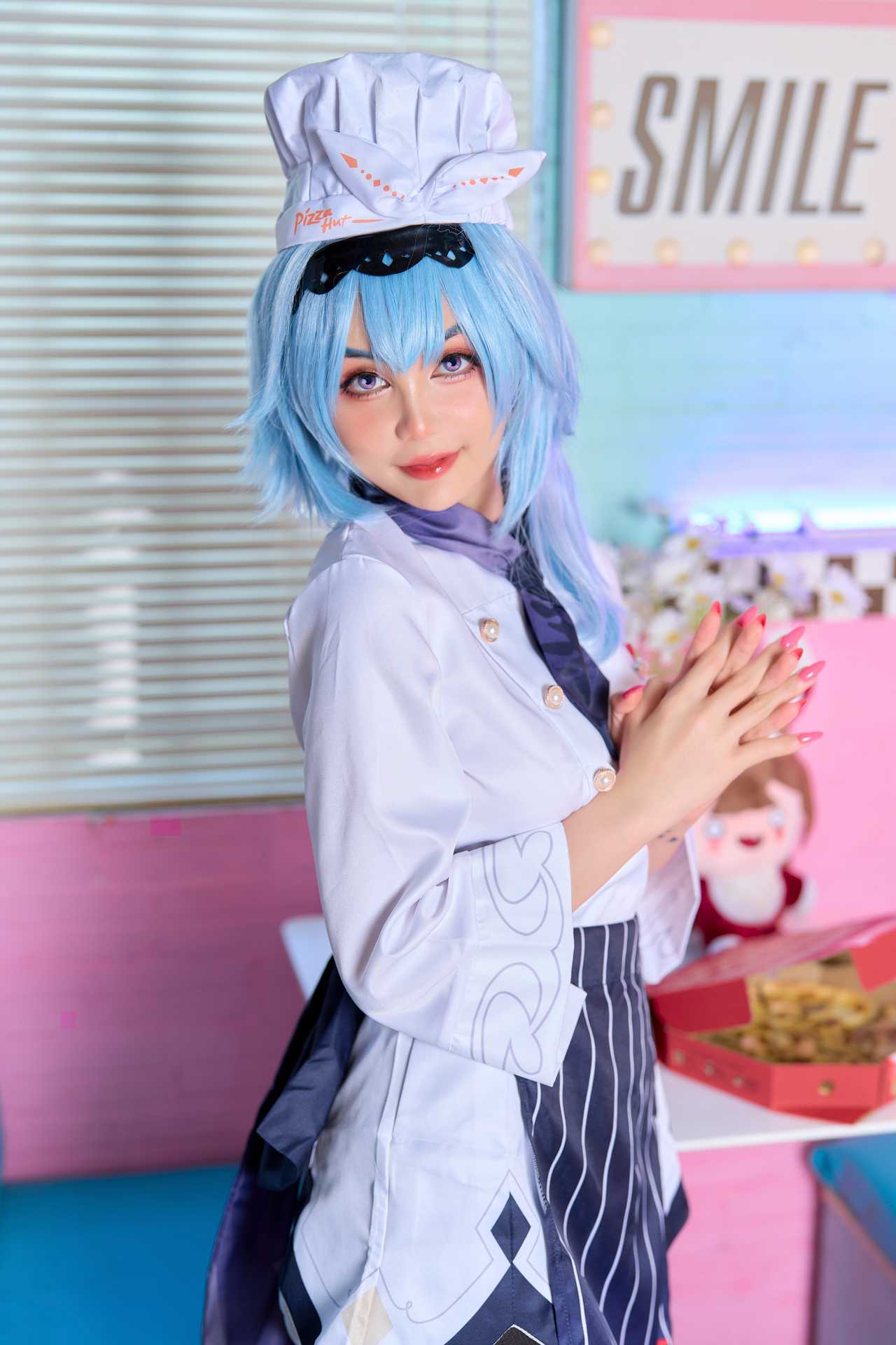 Joyce (Joyce Lin2x) cosplay Eula Pizza – Genshin Impact “49 photos”