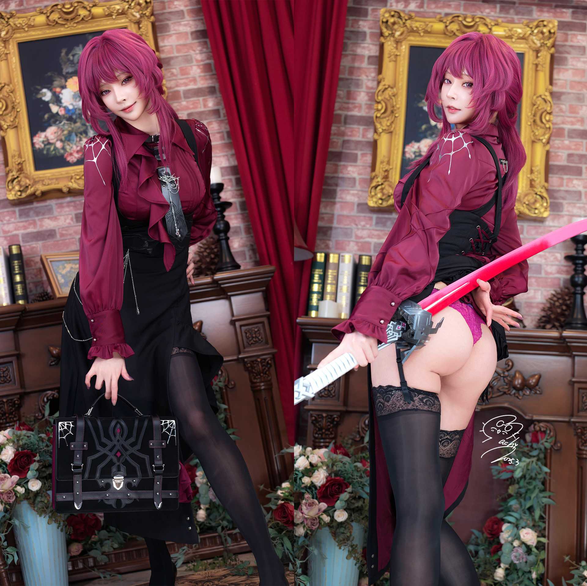 Machi馬吉 cosplay Kafka – Honkai:Star Rail “68 photos”