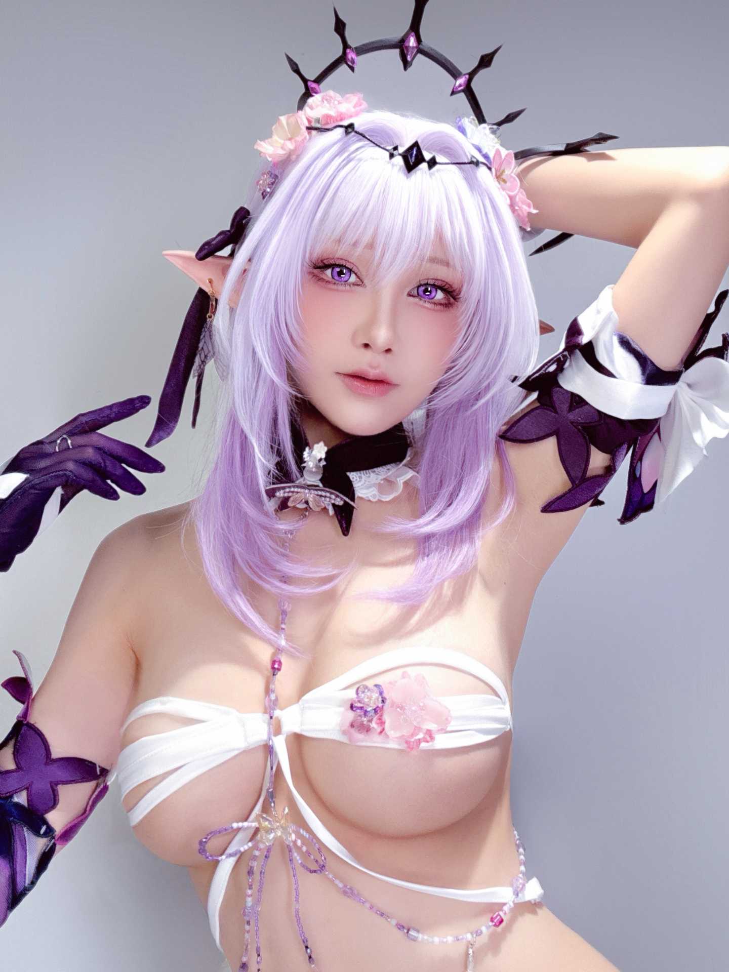 水淼Aqua cosplay Fleurdelys Selfies and Castorice Selfies – Wuthering Waves and Honkai:Star Rail “45 photos”