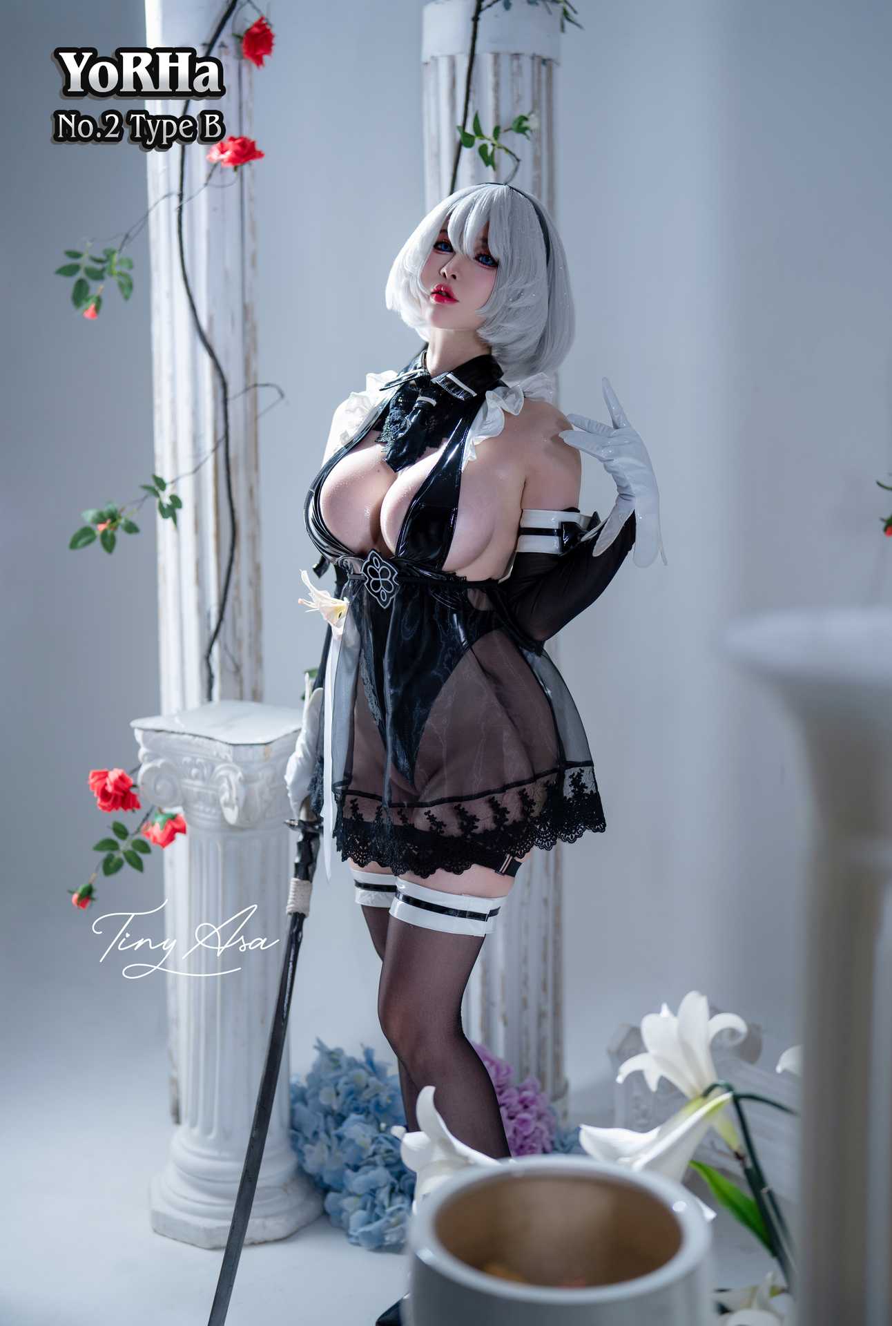 Tiny Asa アサ (tiny.asababy) cosplay 2B – Nier:Automata “85 photos and 2 videos”