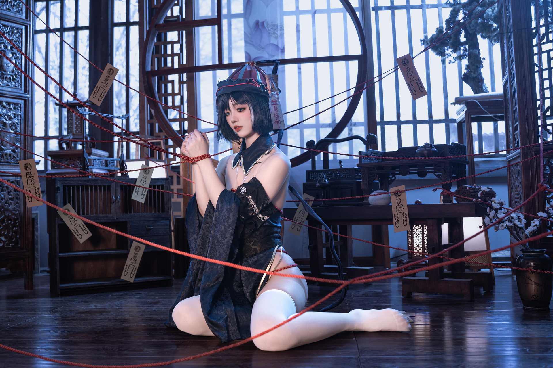 桃良阿宅 (taoliangazhai) cosplay Hwah Jah – Azur Lane “53 photos”