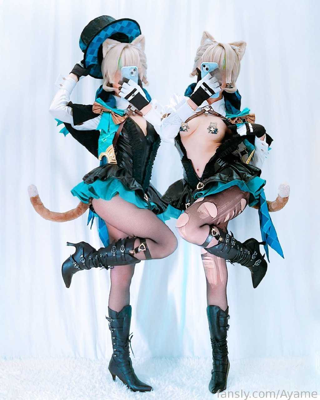 Ayame Base cosplay Lynette – Genshin Impact “33 photos and 1 video”