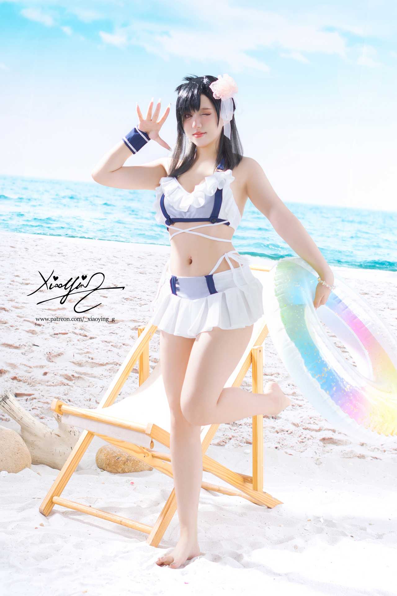 小樱 (Xiao Ying) cosplay Tifa Lockhart Swimsuit – Final Fantasy “72 photos”