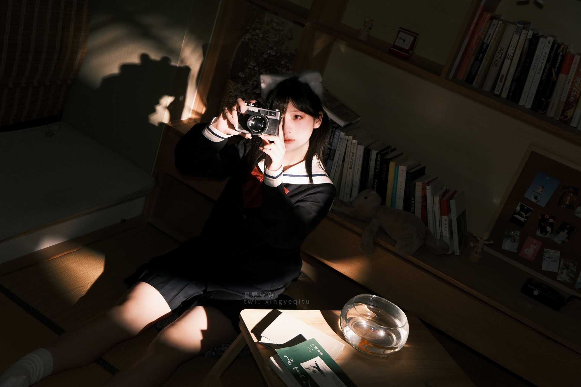 星野柒兔 (Xingyeqitu) – Girl After School “59 photos and 1 video”