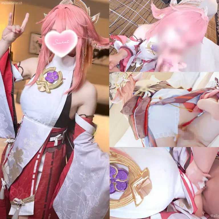 Unknown Cosplayer cosplay Yae Miko – Genshin Impact “25 photos and 1 video”