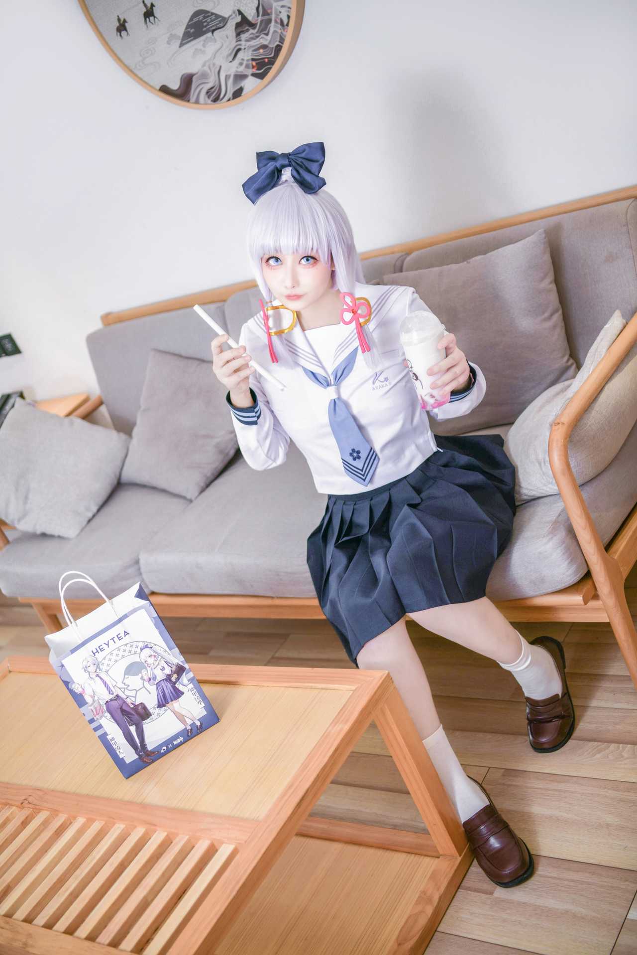 章鱼娘 (Zhangyu niang) cosplay Ayaka Kamisato – Genshin Impact “55 photos”