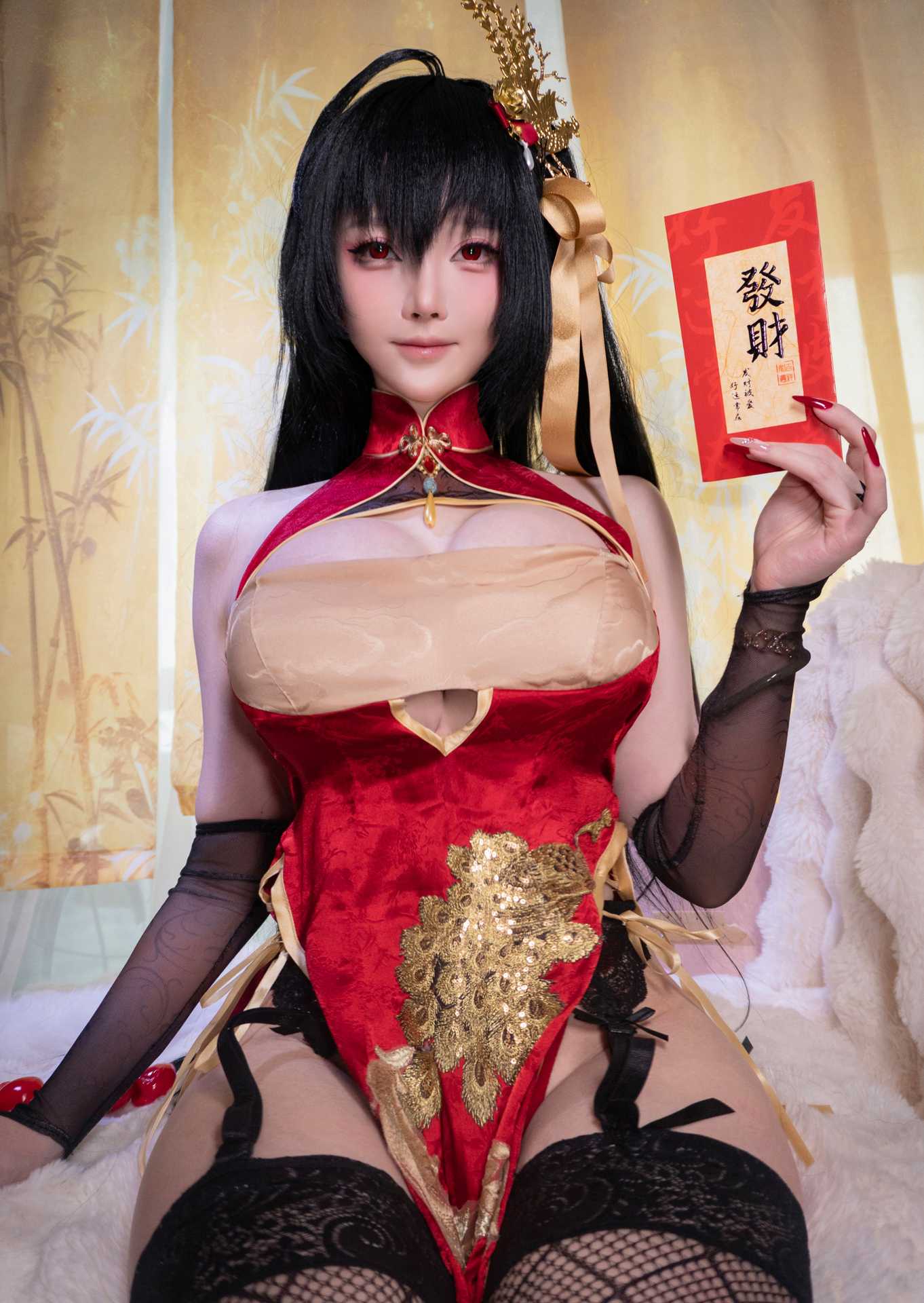 一小央泽 (yixiaoyangzew) cosplay Taihou Cheongsam – Azur Lane “103 photos and 2 videos”