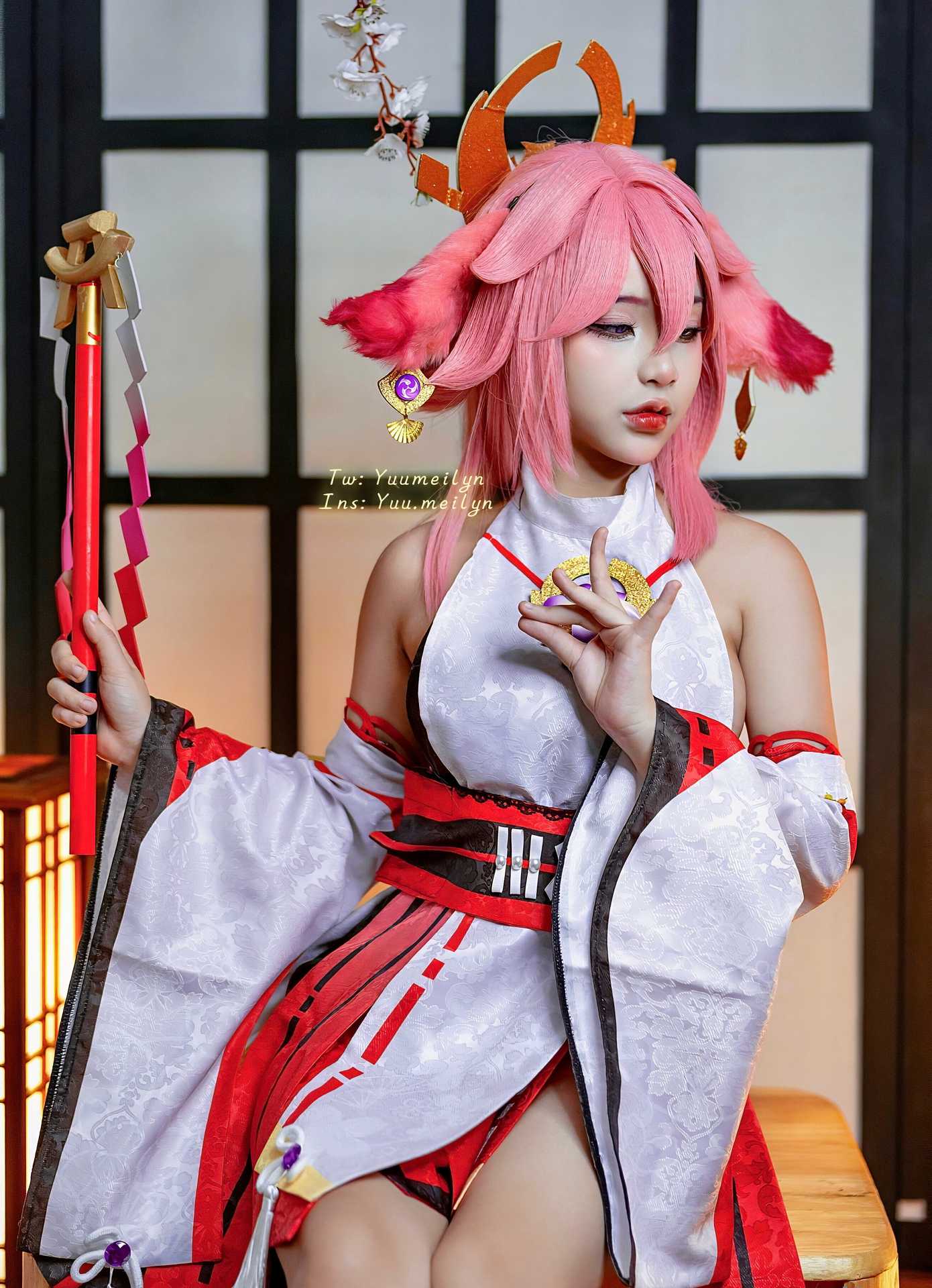 Meiilyn (yuumeilyn) cosplay Yae Miko – Genshin Impact “53 photos and 6 videos”