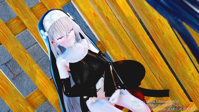 ふたなりオナ禁シスター③ 信者から没収したもので尿道を掻き回して性欲を鎮めようとする
