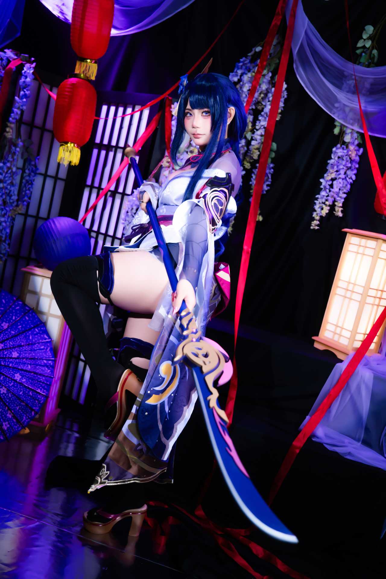 Miinmeow copslay Raiden Shogun – Genshin Impact “42 photos”
